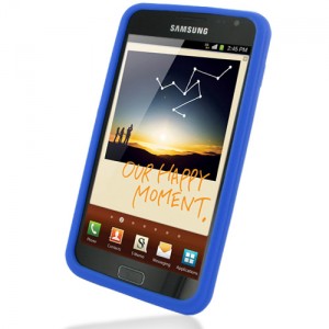 Coque/housse ou étui en Silicone bleu pour Samsung Galaxy Note 