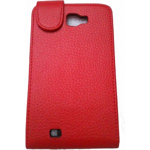 Housse à clapet rouge Galaxy Note - étui cuir