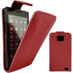 Housse Samsung I9100 Galaxy S II Rouge à clapet