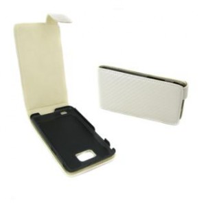 Housse blanche style carbone pour Samsung Galaxy S2