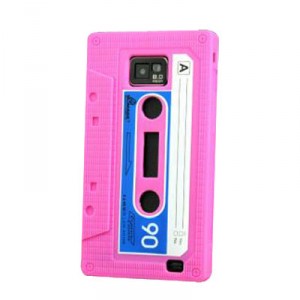 Coque cassette K7 rose pour Samsung Galaxy Note