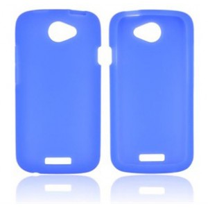 Etui silicone bleu HTC One S