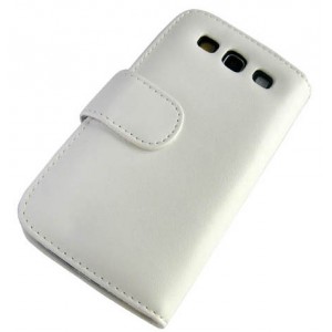 Etui blanc portefeuille Samsung Galaxy S3 - housse blanche
