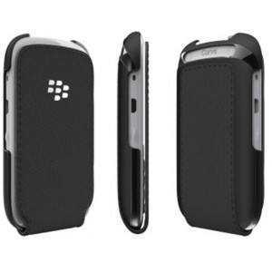 Etui de Protection rabat en Cuir Flip Shell d'Origine Blackberry - Couleur Noir