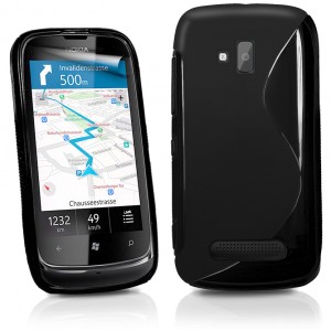 Coque protection silicone noir Nokia Lumia 610