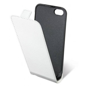 Etui blanc cuir pour iPhone 5 - 10,90€
