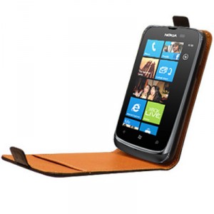 Etui Portefeuille Cuir Noir Nokia Lumia 610