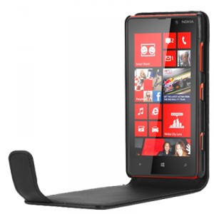 Housse à clapet noir pour Nokia Lumia 820