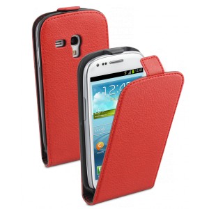 Etui à rabat rouge pour Samsung Galaxy S3 mini