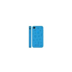 Housse Iphone Silicone Bleue Motif effet pyramide