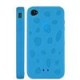 Housse Iphone Silicone Bleue Motif effet pyramide