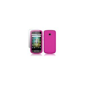 Housse de protection silicone Rose LG Optimus One P500 pour LG Optimus One P500