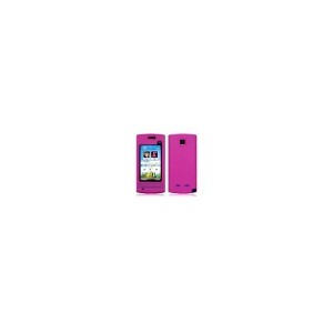 Housse etui en silicone rose pour Nokia 5250