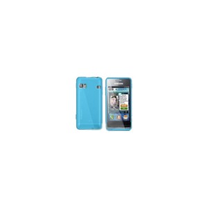 Housse etui silicone bleu pour Samsung Wave 723 S7230