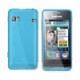 Housse etui silicone bleu pour Samsung Wave 723 S7230