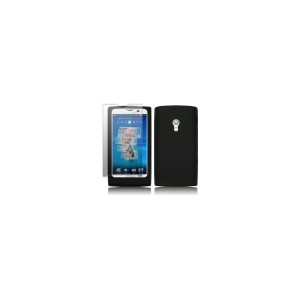Housse etui silicone noir pour Sony Ericsson Xperia X10