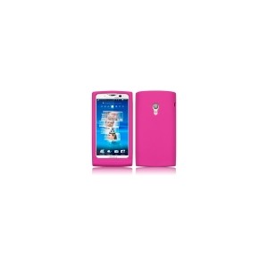 Housse etui silicone rose pour Sony Ericsson Xperia X10