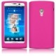 Housse etui silicone rose pour Sony Ericsson Xperia X10