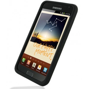 Coque/housse en silicone noire pour Samsung Galaxy Note