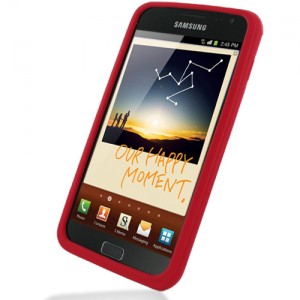 Coque en silicone souple rouge pour Samsung Galaxy Note