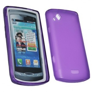 Housse Silicone violet Pour samsung S8530 wave 2