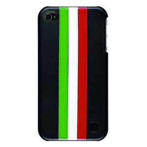 Coque en cuir trexta Snap it on Stripes Series drapeau Italien GWRONBLACK