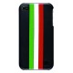 Coque en cuir trexta Snap it on Stripes Series drapeau Italien GWRONBLACK