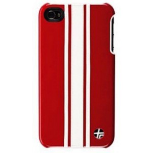 Coque en cuir trexta Snap it on iPhone Racing 3R on White