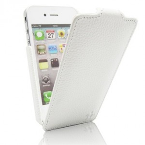 Housse Etui blanc pour iphone 4