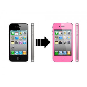 Kit de conversion ecran et vitre arriere Iphone 4 rose