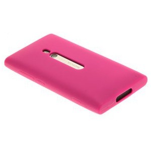 Coque rose silicone Nokia 800 Lumia