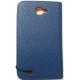 Etui Luxe en cuir pour Samsung Galaxy Note - couleur bleu