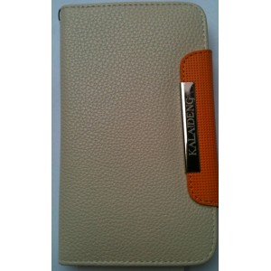 Etui en cuir pour Samsung Galaxy Note - couleur beige