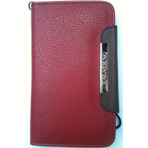 Etui cuir rouge pour Samsung Galaxy Note de luxe