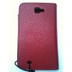 Etui cuir rouge pour Samsung Galaxy Note de luxe