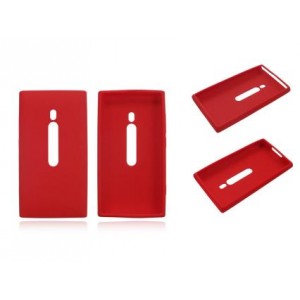 Coque silicone rouge Nokia Lumia 800