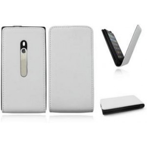 Housse cuir blanc pour Nokia 800 Lumia couleur blanche