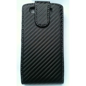 Housse Etui Cuir Carbone Samsung S8600 Wave 3