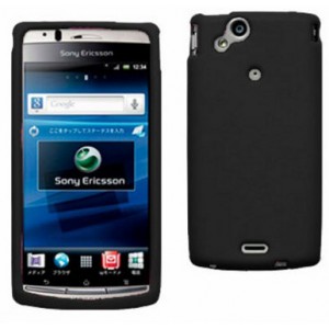 Coque silicone pour Sony Ericsson Xperia Arc S, couleur noir