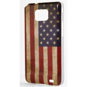 Coque rigide vintage drapeau américain, états unis USA