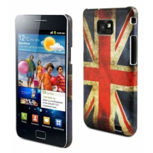 Coque vintage UK drapeau anglais britannique pour Galaxy S2