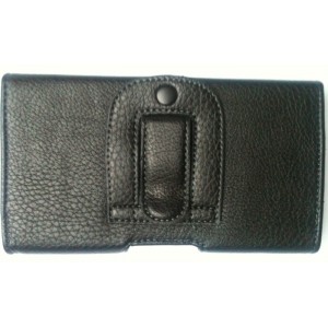 Etui horizontal noir pour Samsung Galaxy Note - ceinture