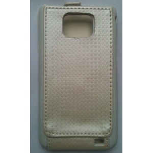 Etui/house style carbone blanc pour Samsung Galaxy S2 i9100 