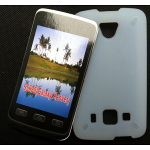 Coque blanche (étui) silicone pour Samsung Galaxy Xcover S5690