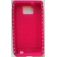 Coque silcone rose avec Strass pour Samsung Galaxy S2 i9100