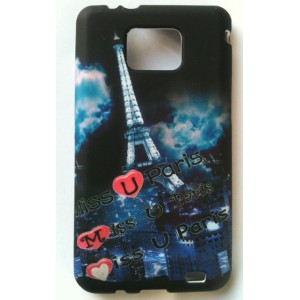 Coque souvenir Paris Tour Eiffel en silicone pour Samsung Galaxy S2 i9100