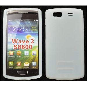 Coque silicone Blanc Samsung Wave 3 S8600