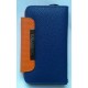 Etui Luxe en cuir pour Samsung Galaxy S2 - couleur bleu