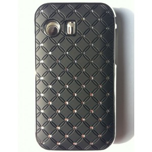 Coque Strass Samsung Galaxy Y S5360 diamants, couleur noir, rigide. 