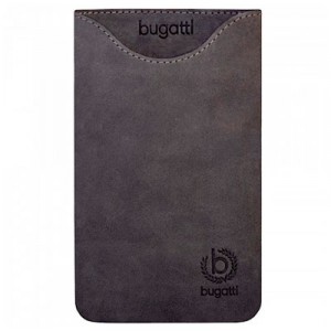 Etui Cuir BUGATTI Pour Samsung Galaxy Note Gris Foncé